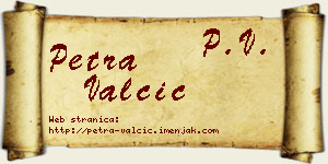 Petra Valčić vizit kartica